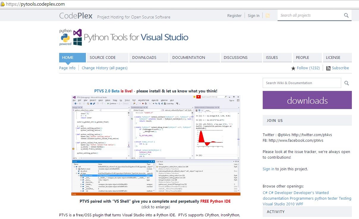 Python in Visual Studio, really?