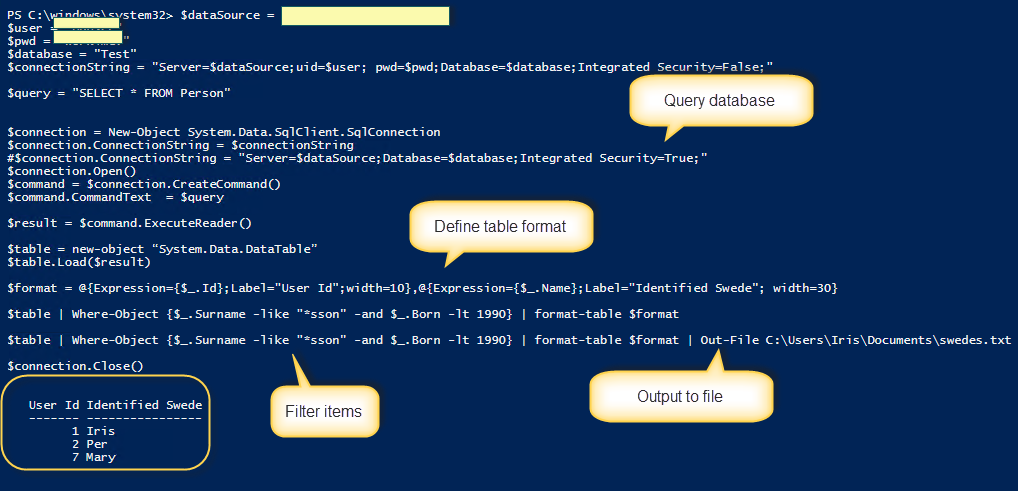 how-do-i-query-a-sql-server-db-using-powershell-and-how-do-i-filter