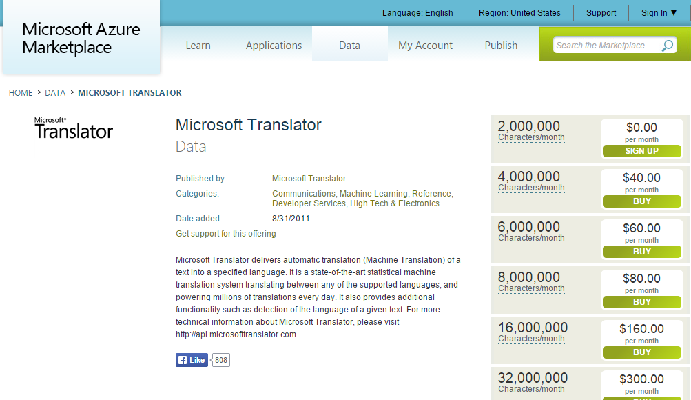 azure microsoft translator